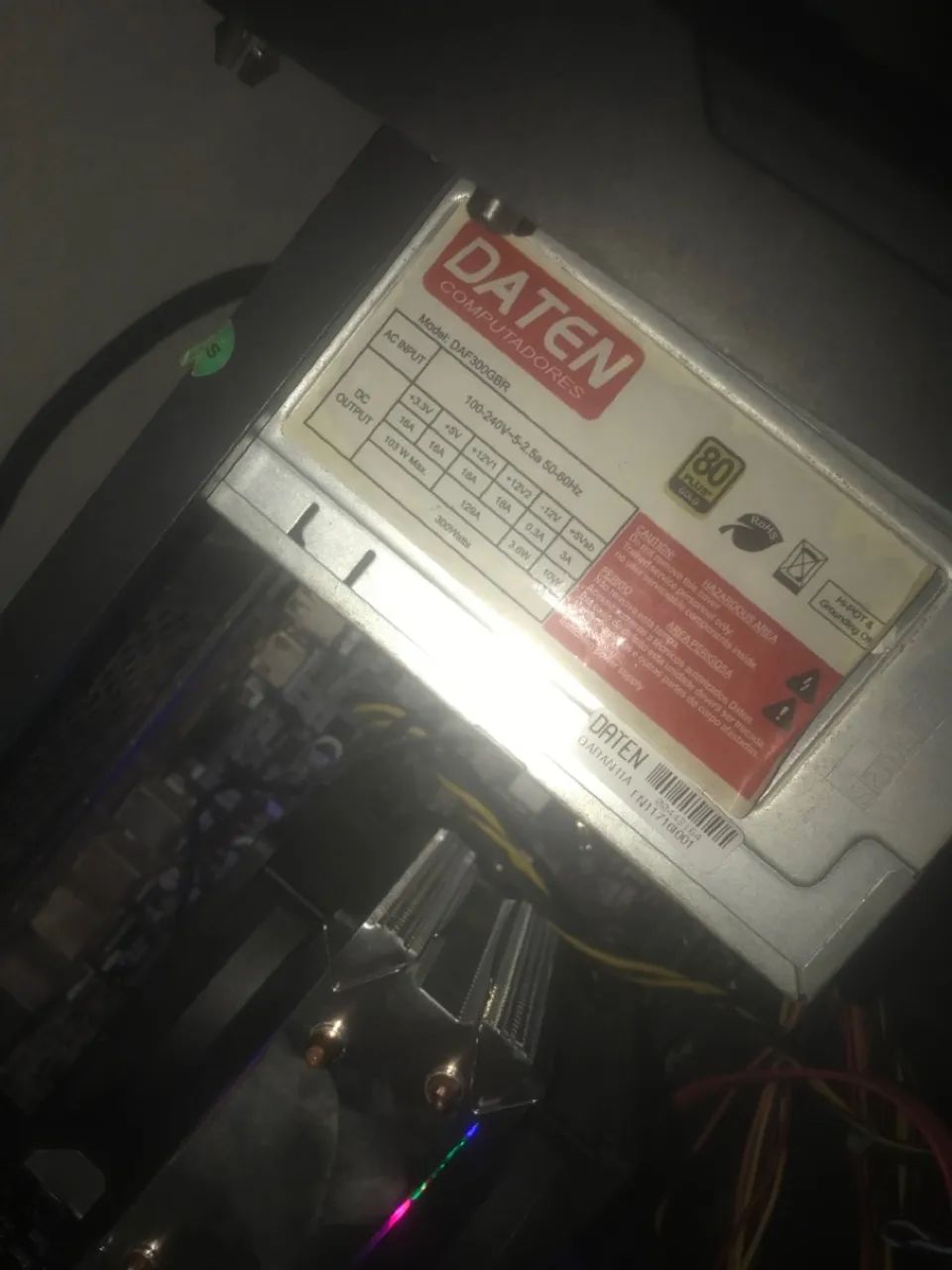 Fonte ATX Daten 300W 80 Plus White DAF300SBR - Original - Bivolt Automático - Foto 2