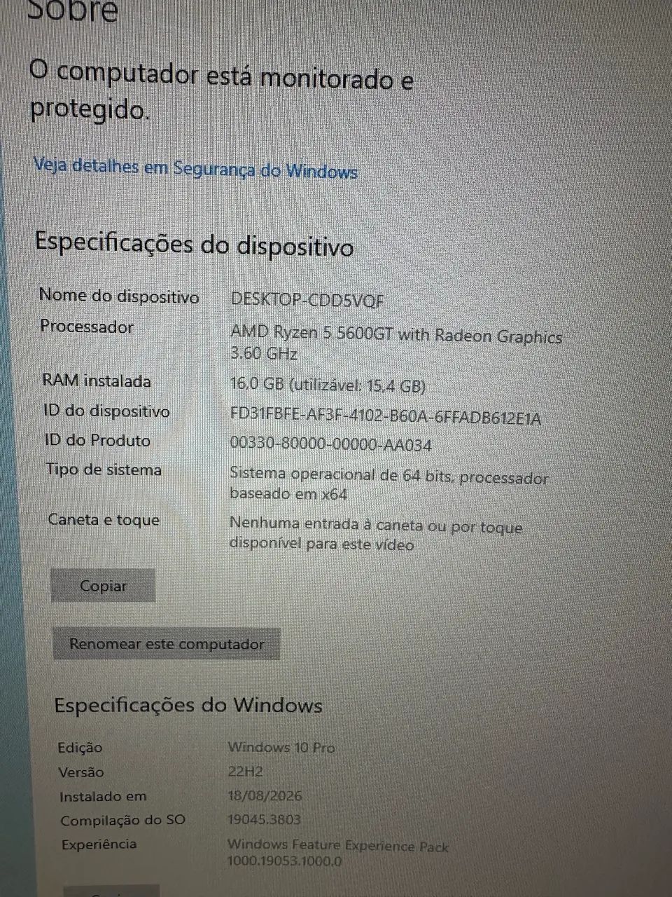 Pc gamer novo e completo Ryzen 5 5600GT - Foto 4