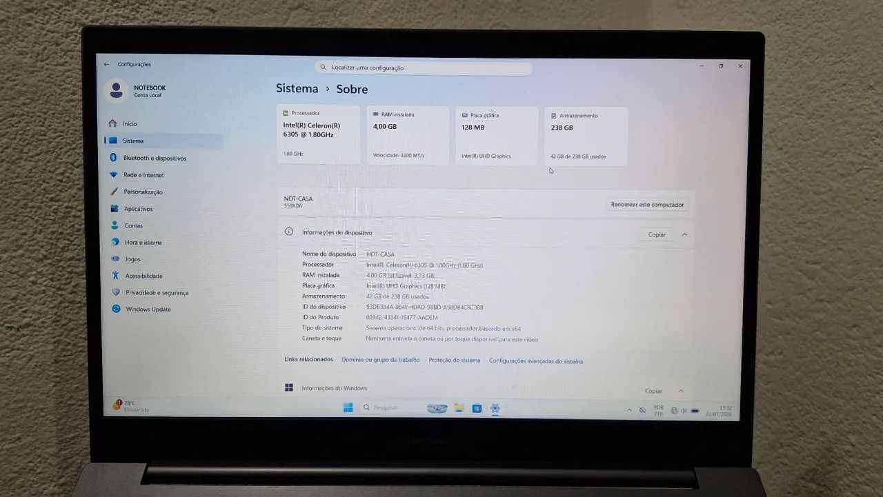 Notebook Sansung Book - 15.6" - 256 SSD - Foto 3