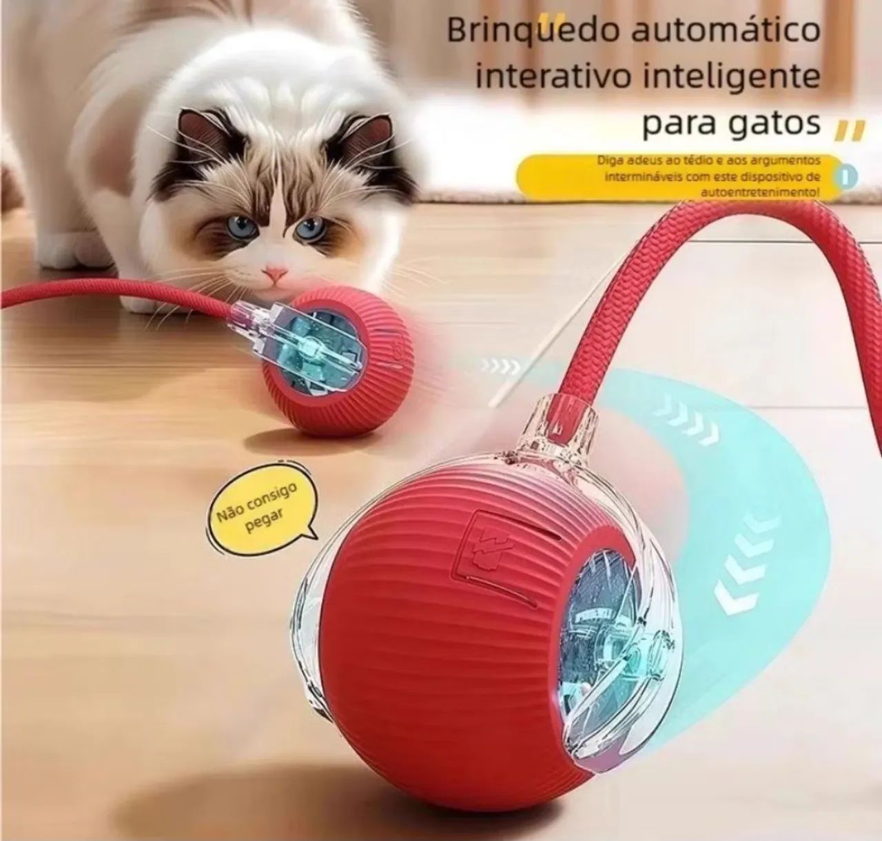 Bola elétrica interativa automática recarregável 
