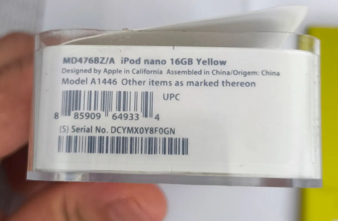Ipod e nano 16GB yellow 