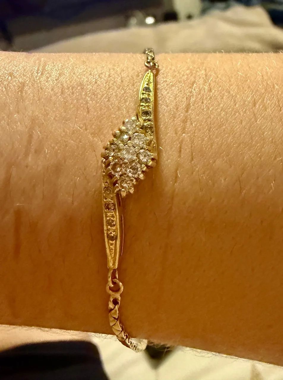 PULSEIRA DE OURO COM DIAMANTE - Foto 2