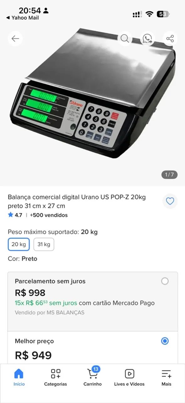 Balança digital comercial 