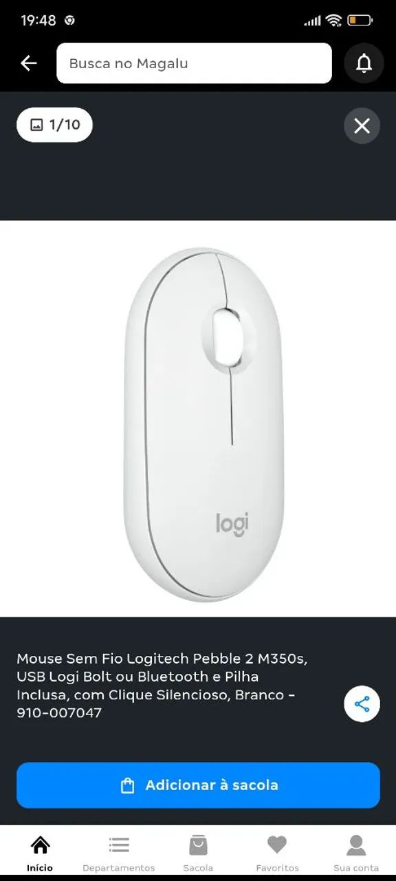 Mouse Sem Fio Logitech pra vender logo 