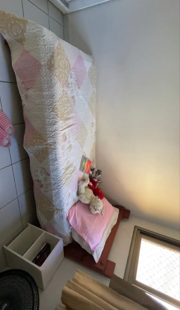 Cama de solteiro de madeira mogno - Foto 5