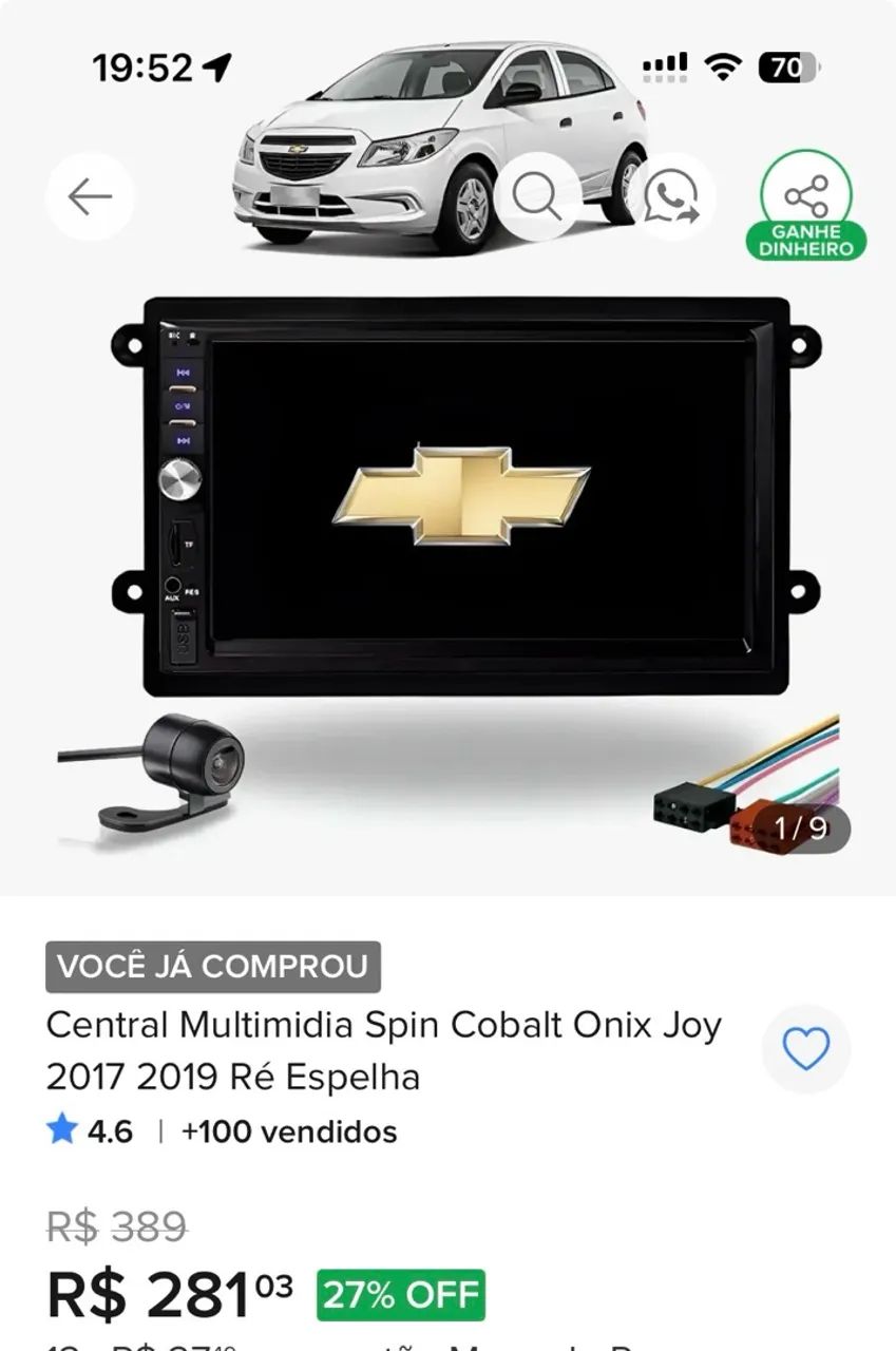 Central Multimídia MP5 Onix - Foto 5