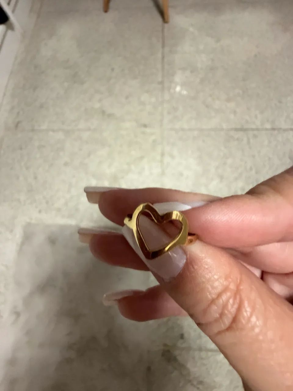 Anel de coração em ouro 18 k - Foto 2