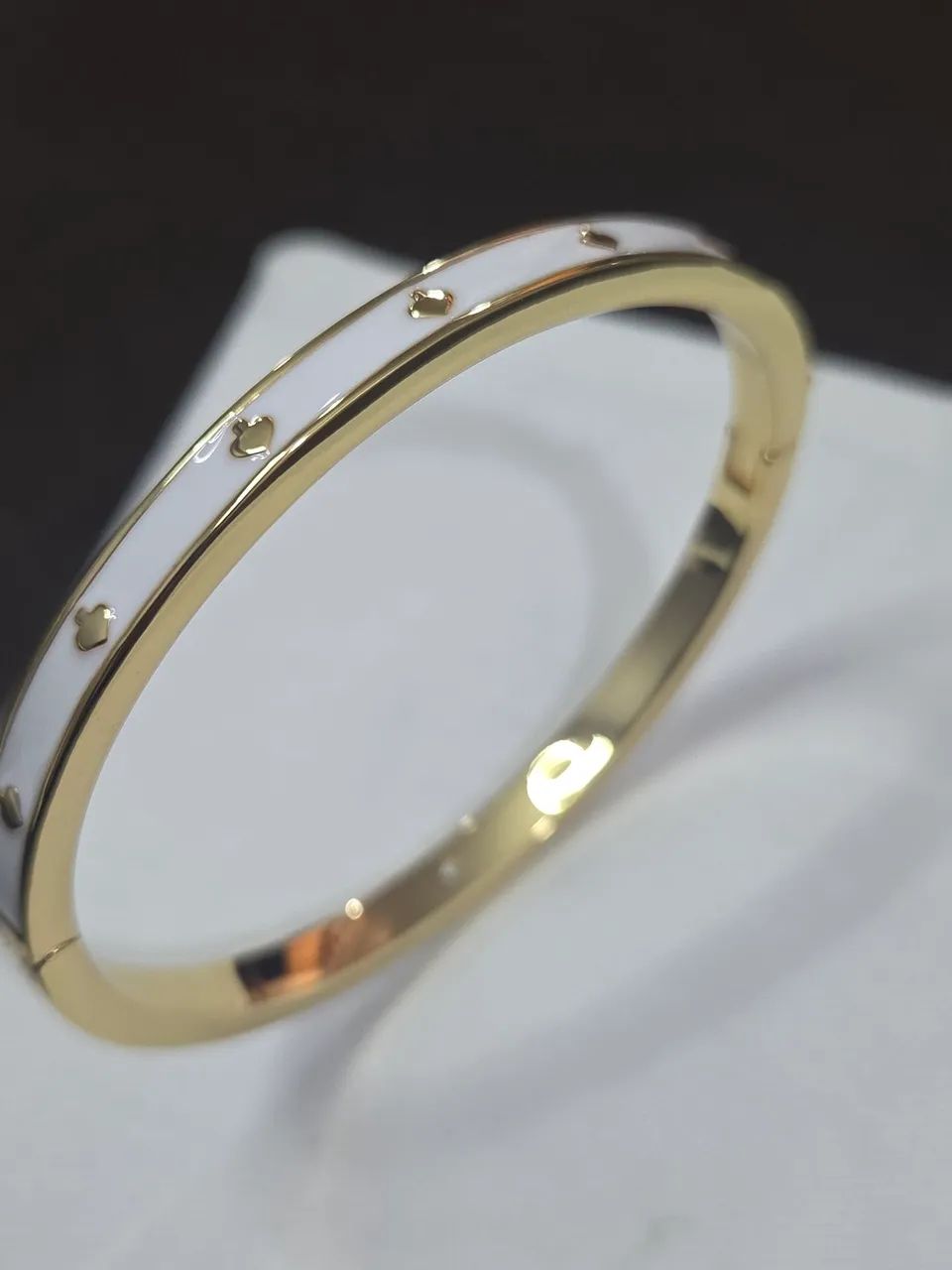 Bracelete Kate Spade Dourado e Branco  - Foto 2