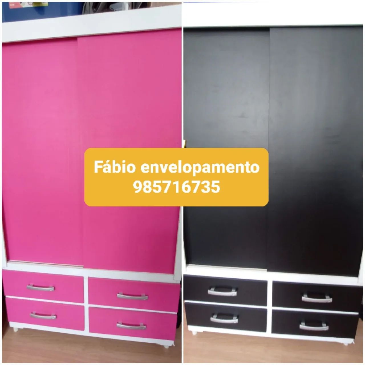 Envelopamento de guarda roupa e móveis  - Foto 3