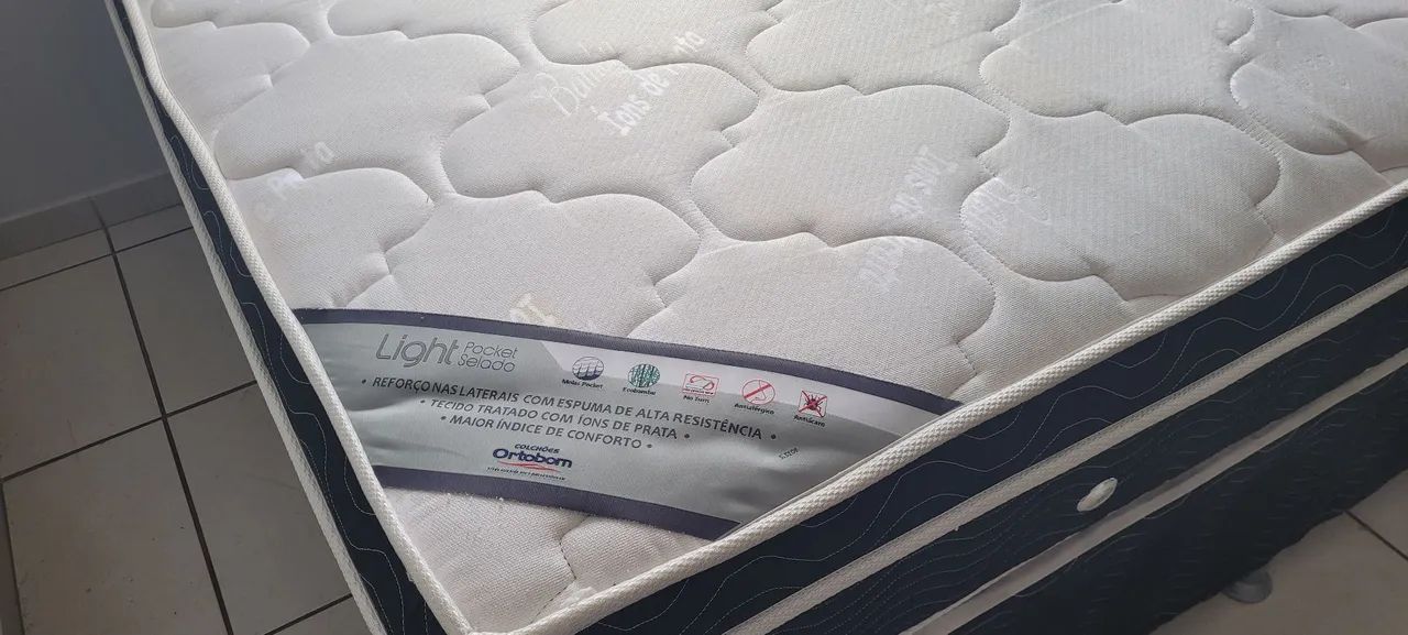 Cama Box Queen Ortobom Light Pocket - Molas Ensacadas - Foto 3