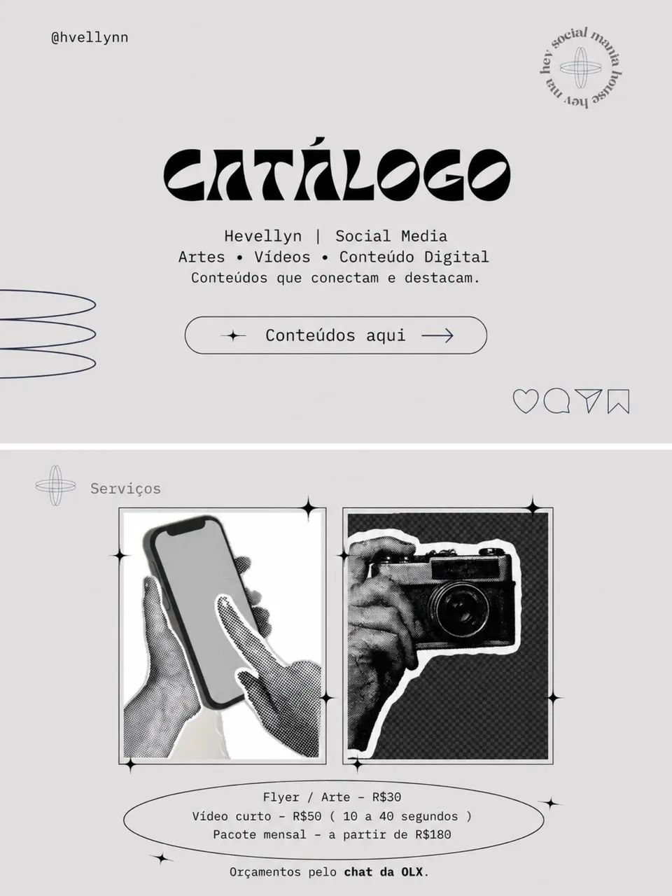 Artes e vídeos para redes sociais