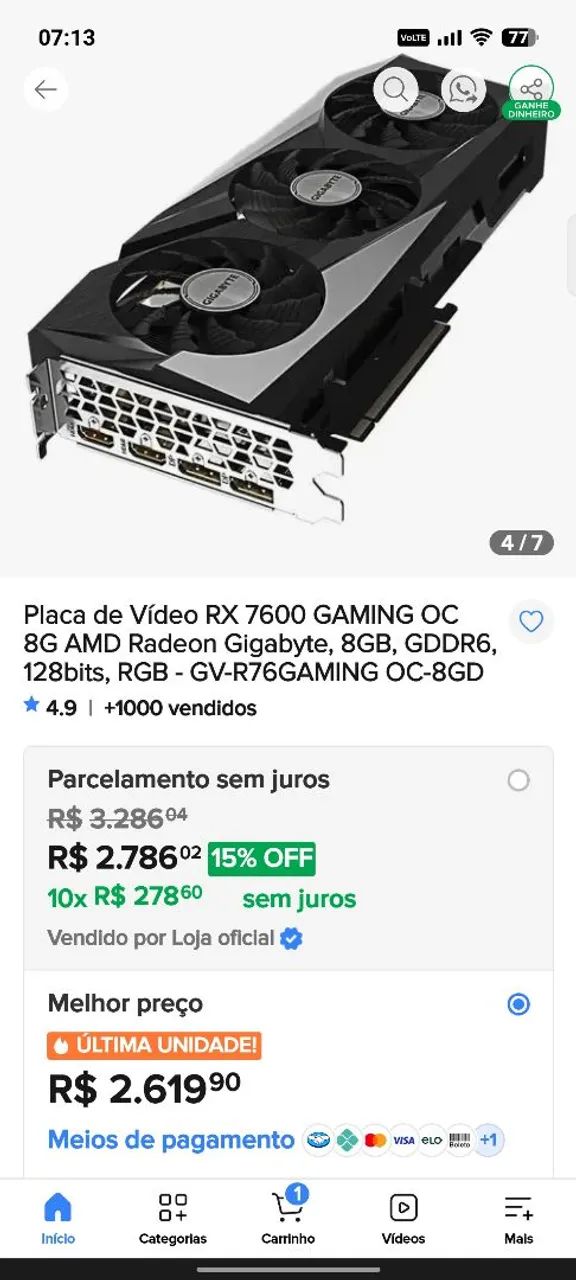 Placa de vídeo 