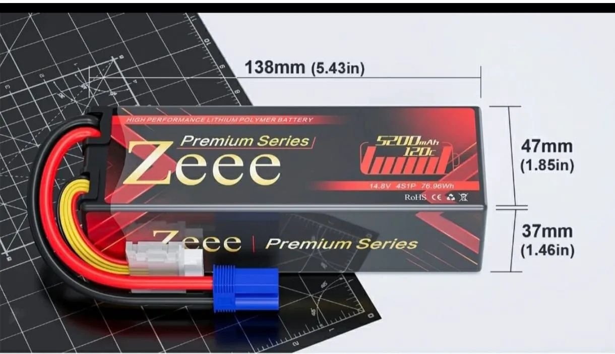 Bateria lipo zeee automodelo 4s 14.8v - Foto 4