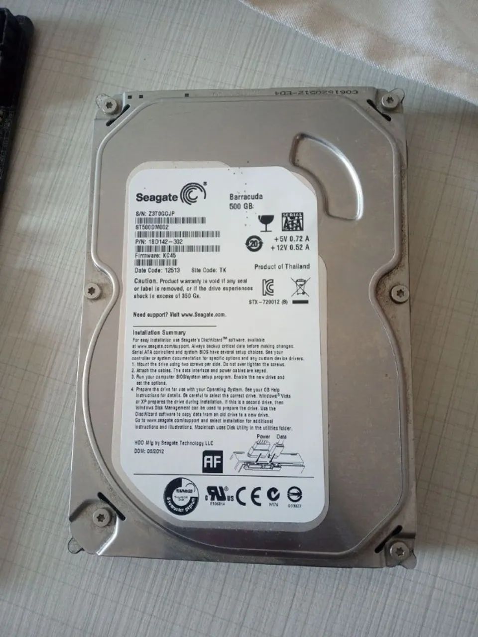 hd de 500 gb seagate sata 