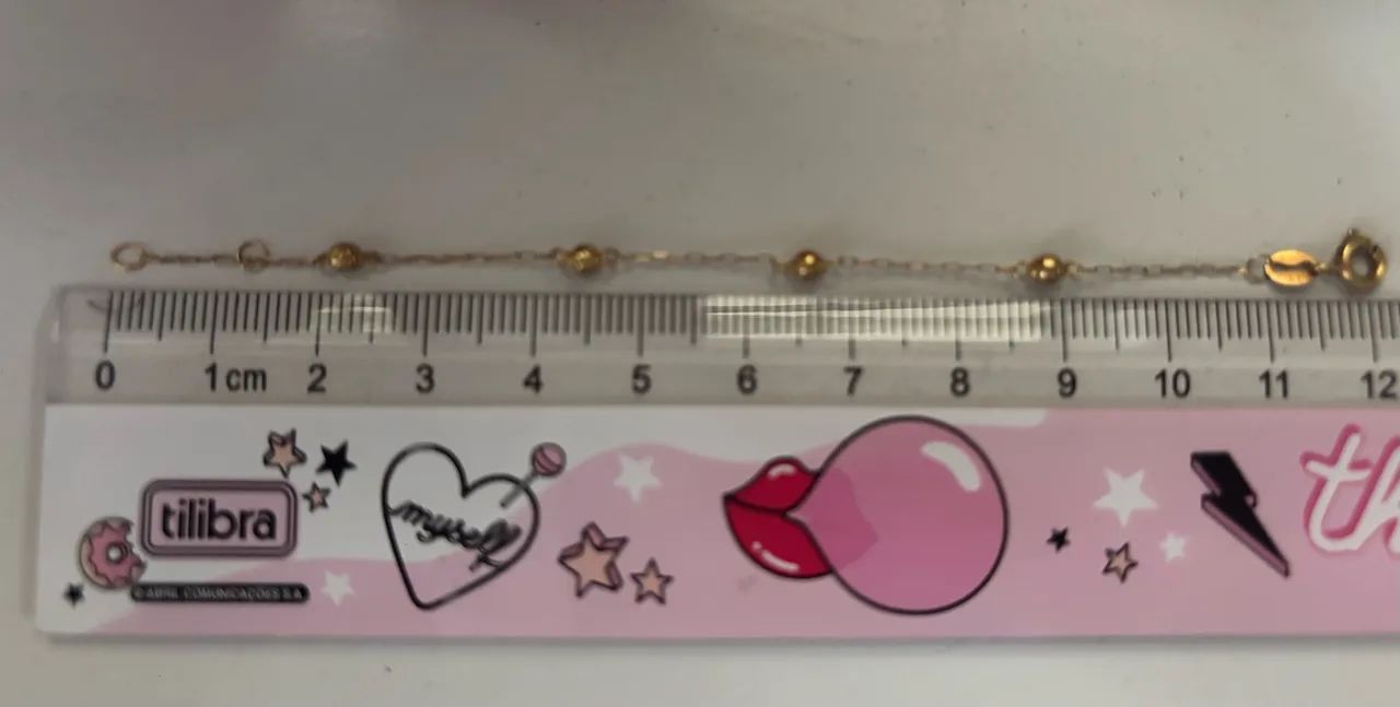 Vendo pulseira de ouro de bolinha para bebê  - Foto 2