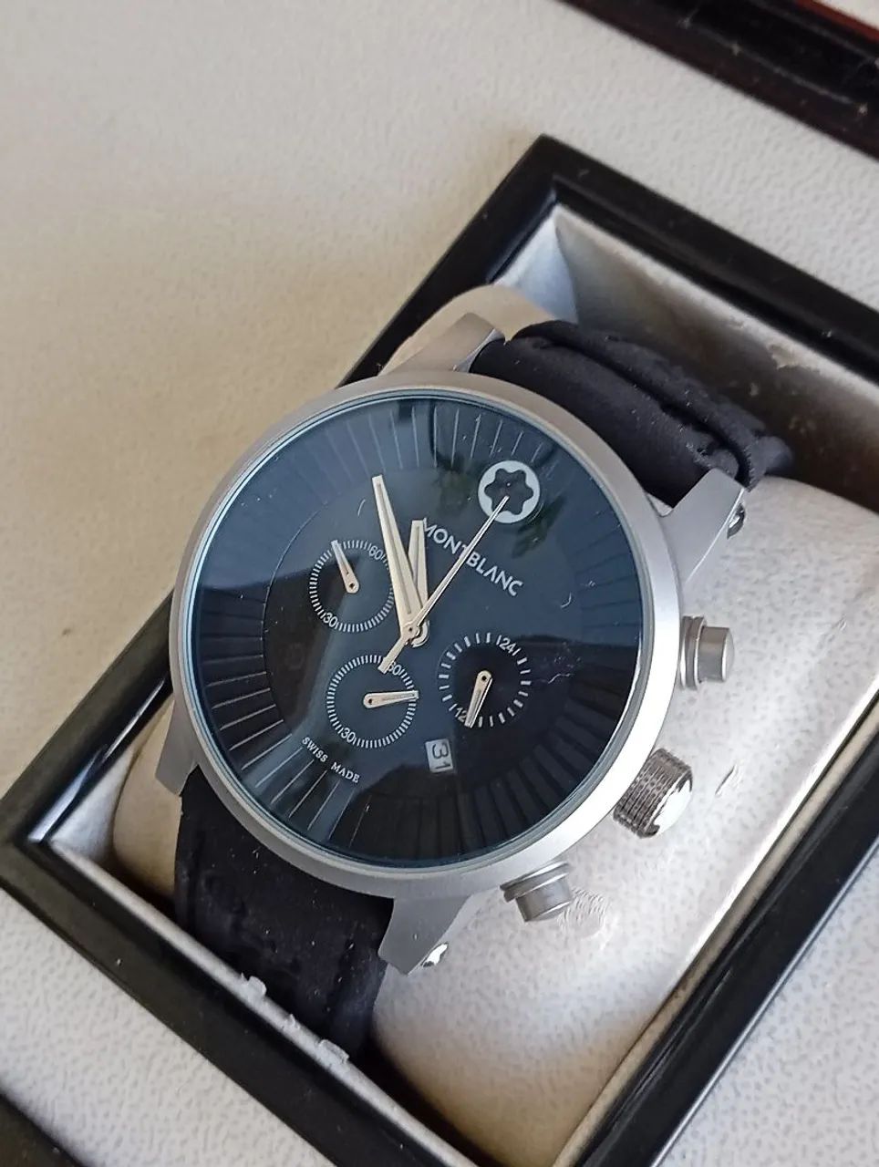 Relógio Montblanc preto quartzo - Foto 2