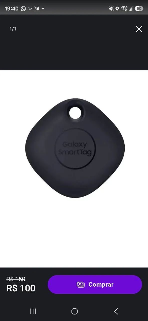 Galaxy SmartTag (preto e cinza)
