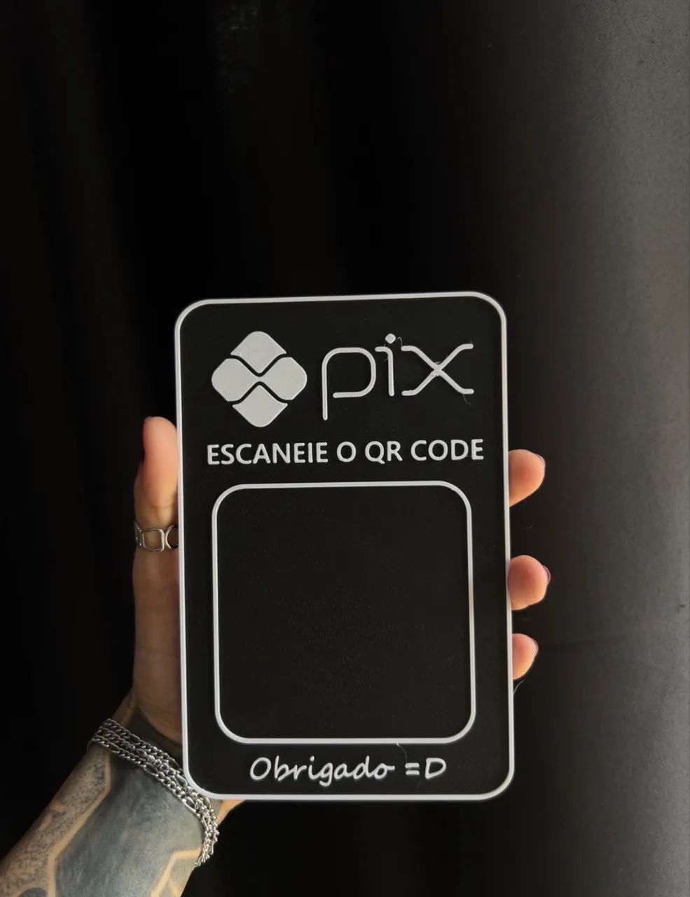 Chega de Pedir o Pix! Plaquinha QR Code Personalizada 3D
