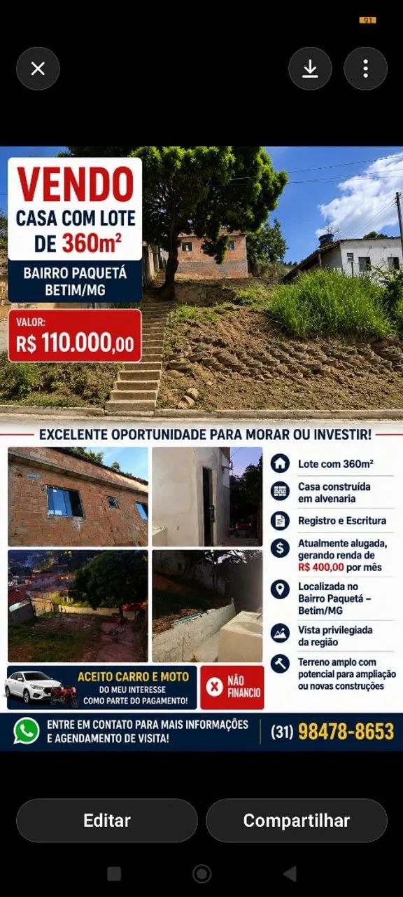 Vendo barraco, no lote de 360 mts - Foto 5