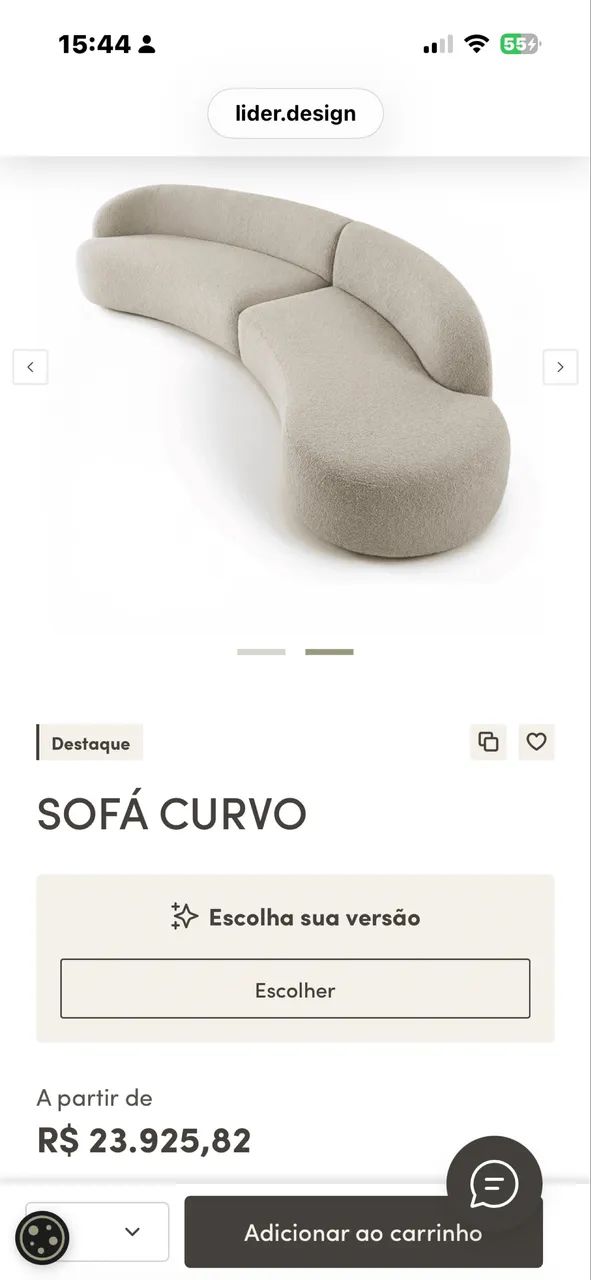 Sofá curvo lider interiores 4 metros  - Foto 3
