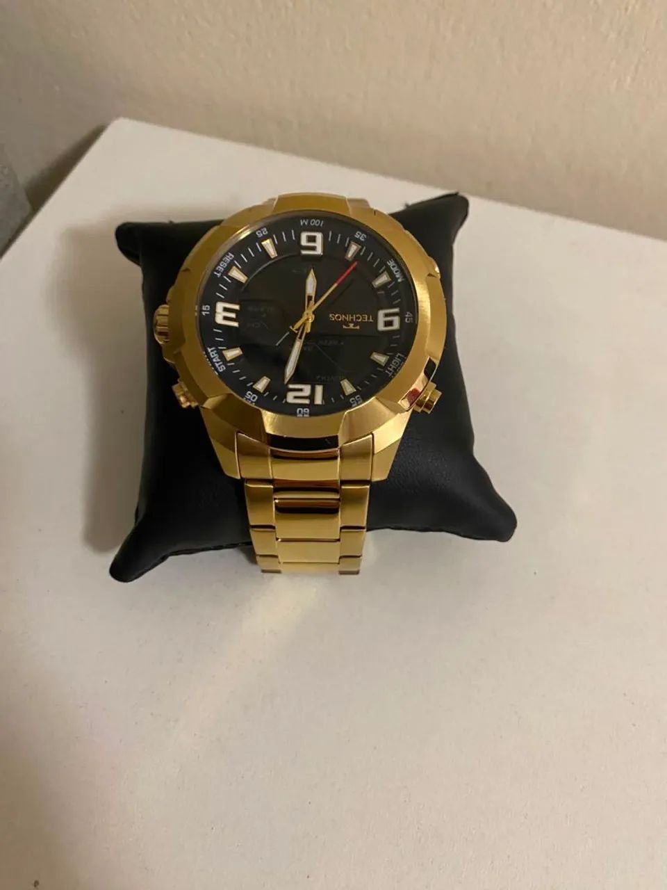 Relógio digital dourado masculino technos - Foto 3