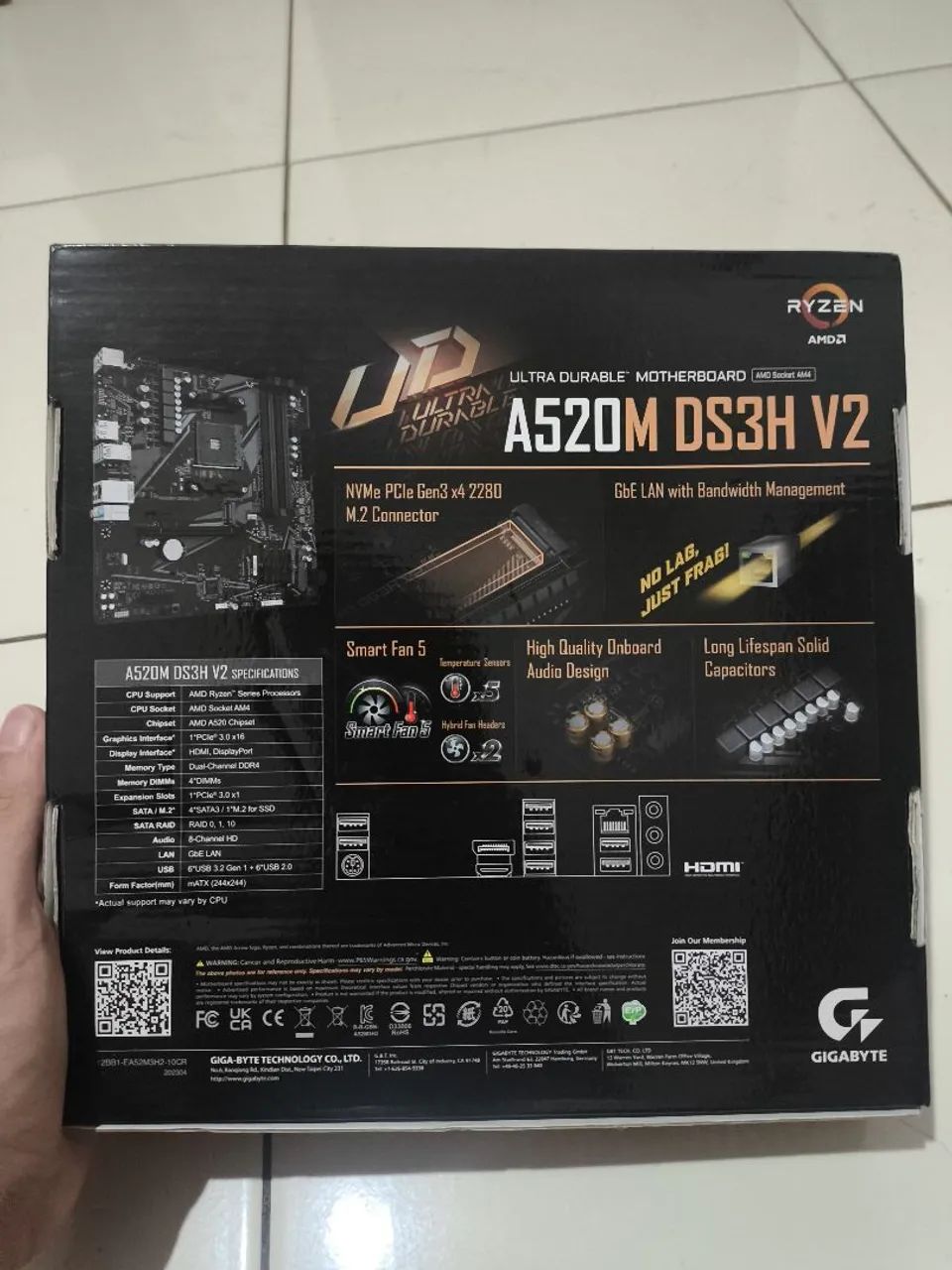 Placa mãe Gigabyte A520M DS3H V2  - Foto 3
