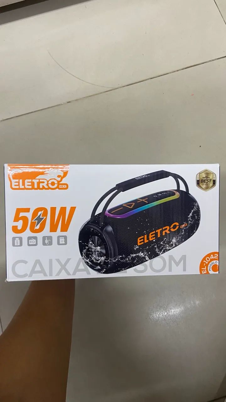 Caixa de Som Bluetooth 50W Eletromex | Entrega Imediata Hoje - Foto 2