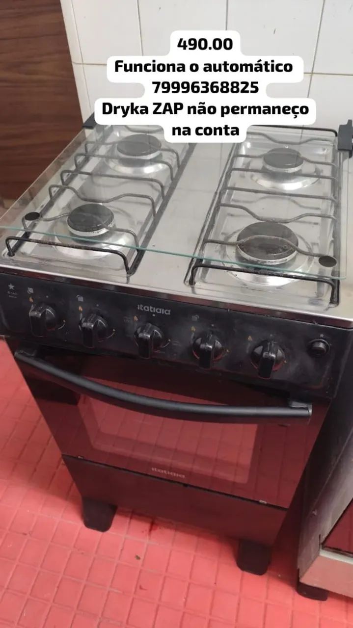 Fogão 4 bocas com acendimento automático 