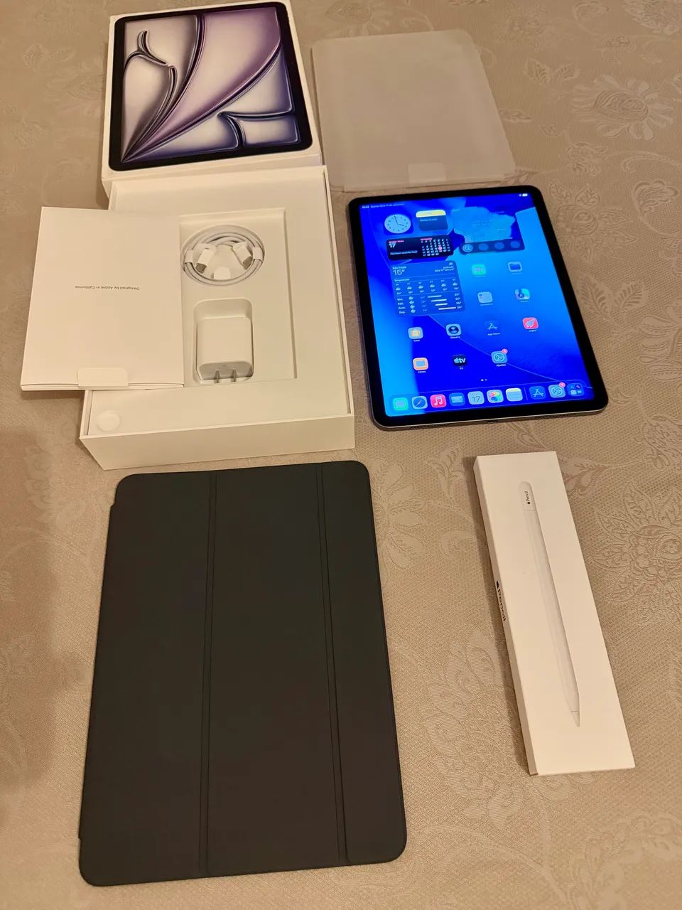 iPad Air M2 128GB + Apple Pencil USB-C | CINZA ESPACIAL - Foto 4