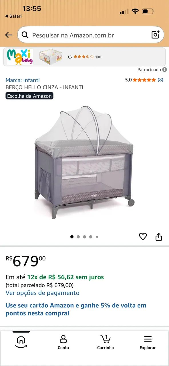 Berço camping Infanti