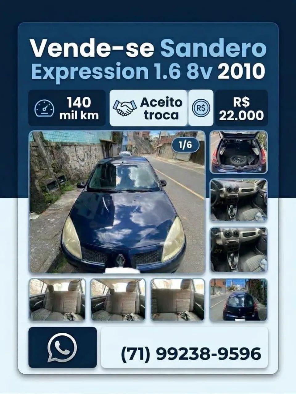 Renault Sandero EXPRESSION HI-FLEX 1.6 8V 5P 2010