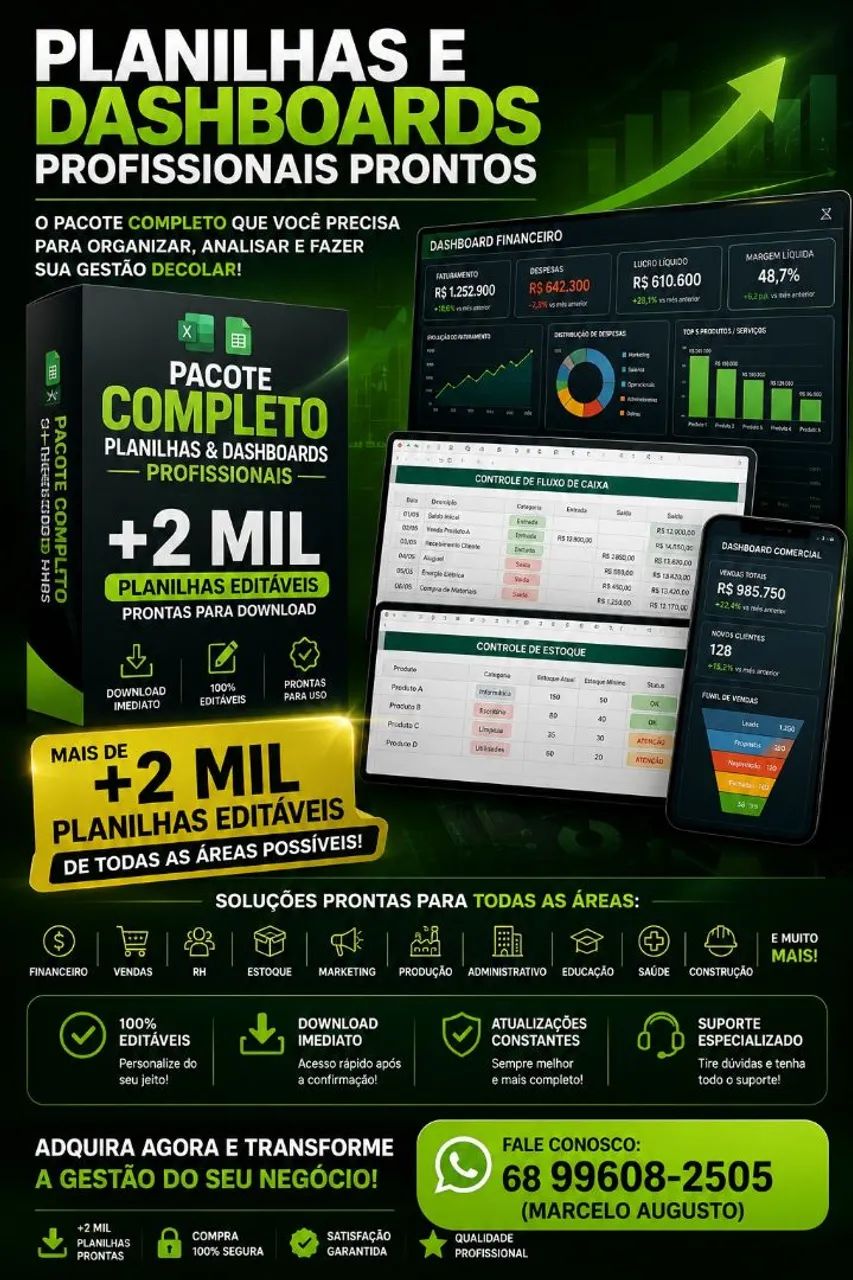 VENDA DE PACOTE DE PLANILHAS - Foto 2