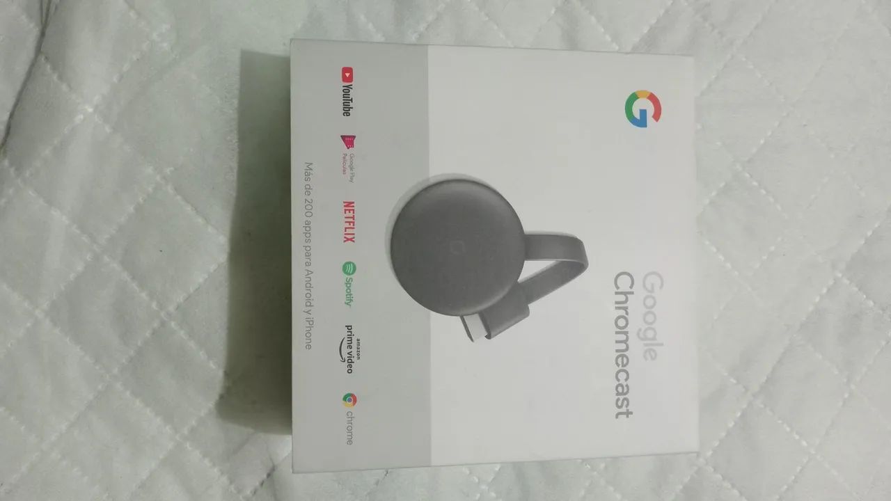 Google Chromecast na caixa