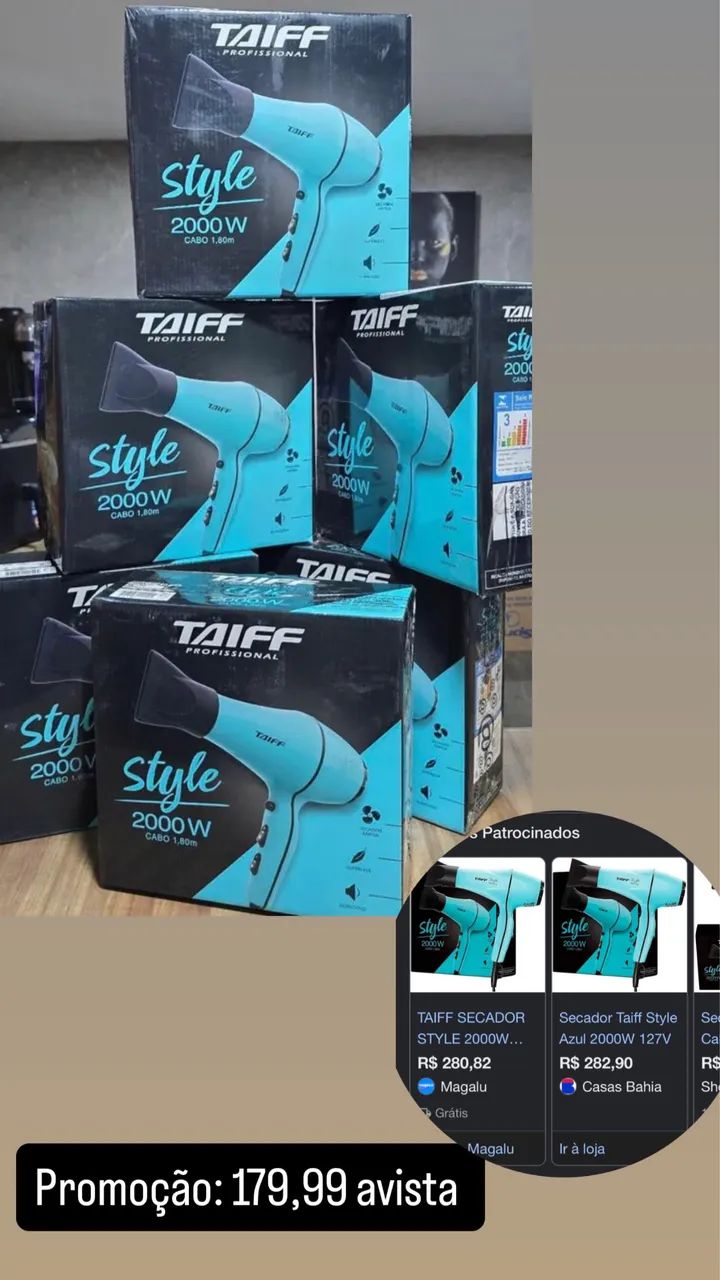 Secador taiff 2000W ( Lacrada )