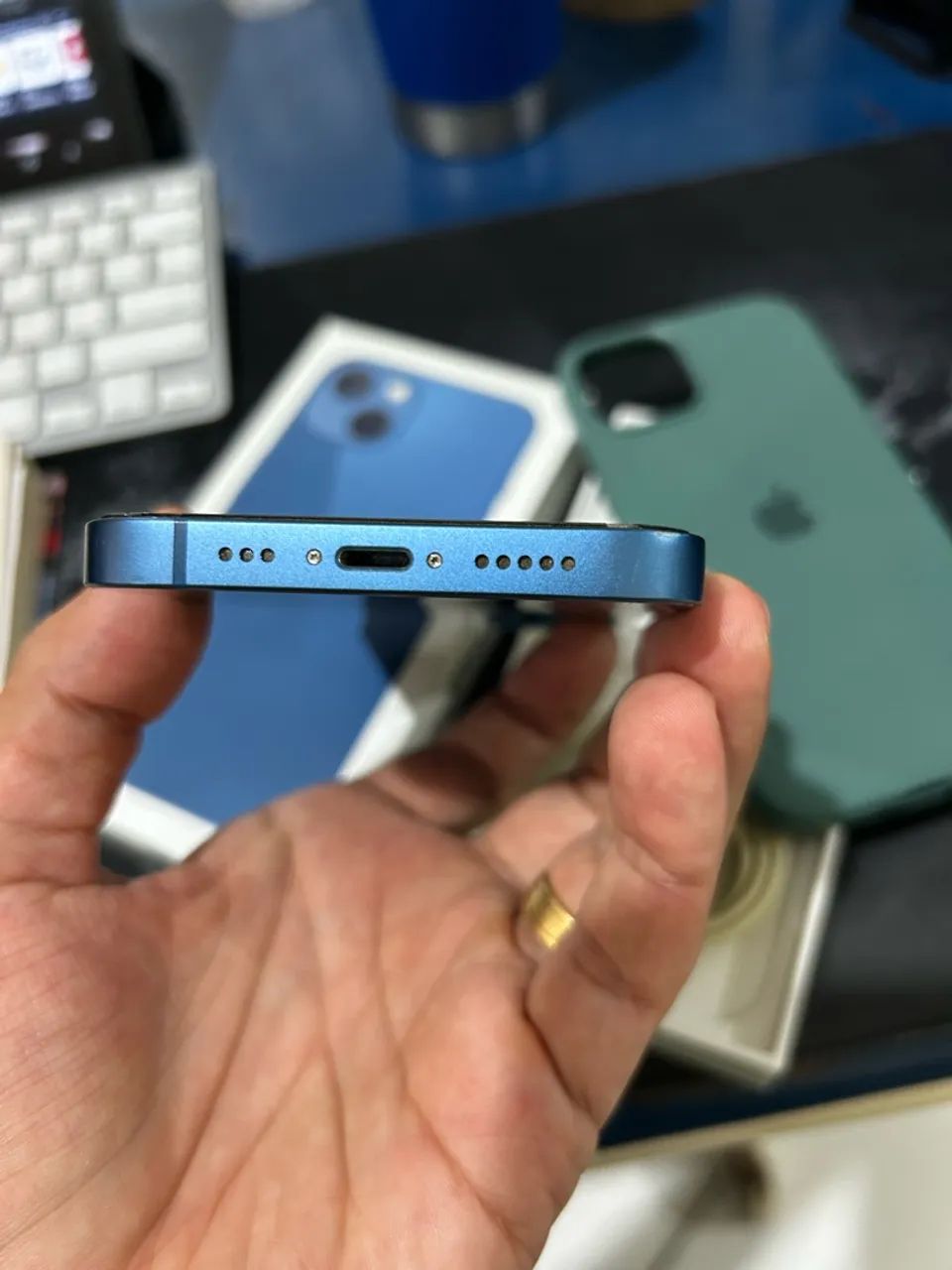 Oportunidade, iPhone 13 azul, super conservado. - Foto 4