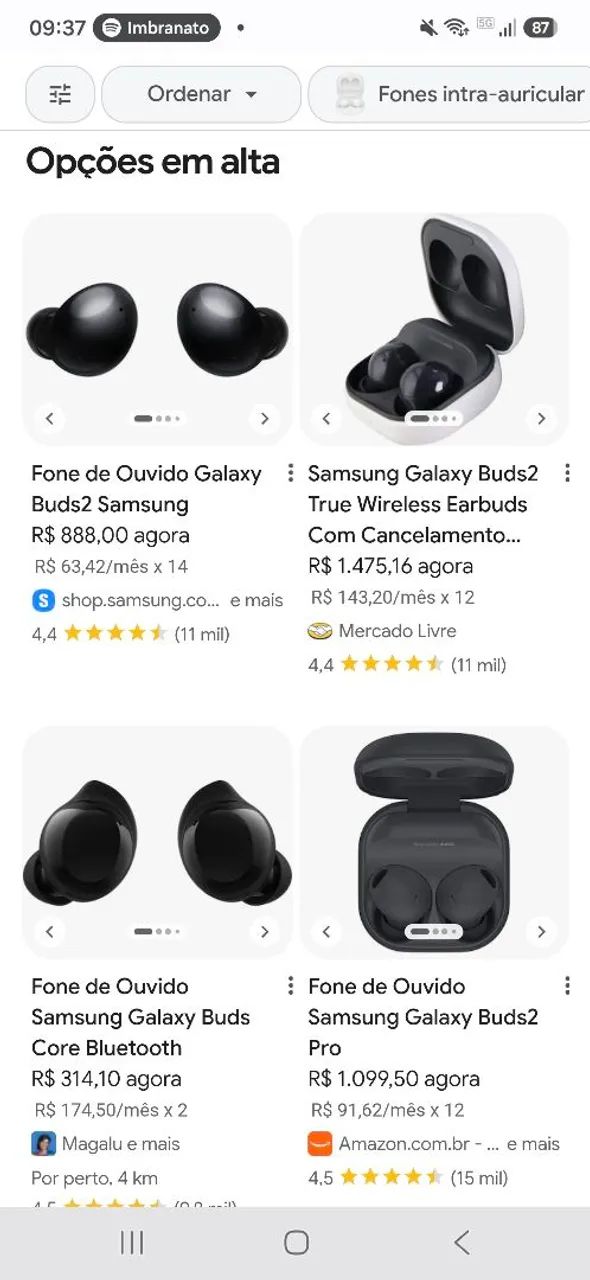 Samsung buds 2 zero na caixa