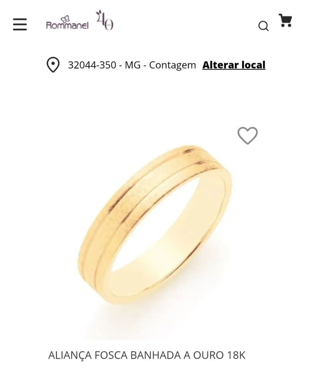 Par de Aliança Rommanel 