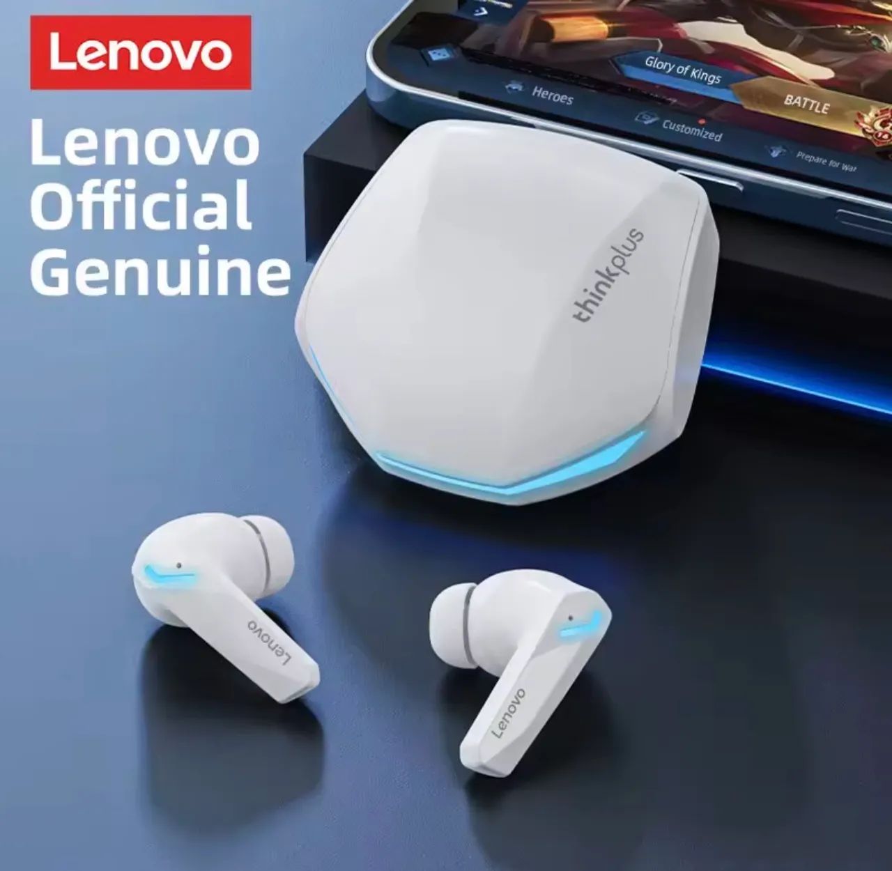 Fone de ouvido Lenovo-GM2 Pro Sem Fio In-Ear Bluetooth 5.3