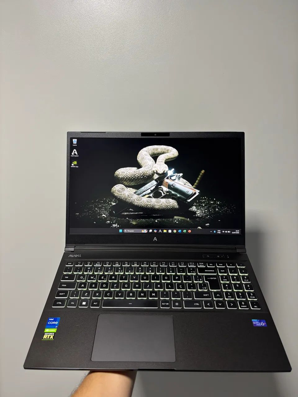 Notebook AVELL I7 12TH 32GB RAM DDR4 SSD NVME 512GB RTX 3050 GDDR6 TELA 144Hz 