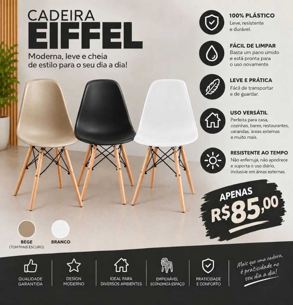 Cadeira Eiffel valor individual 