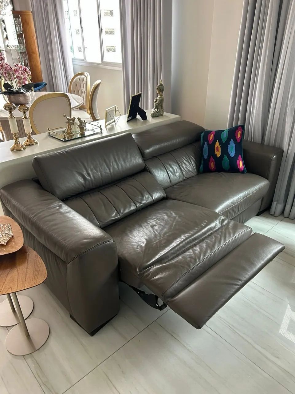 Sofá Retratil Eletrico de Couro Natuzzi Editions - Foto 4