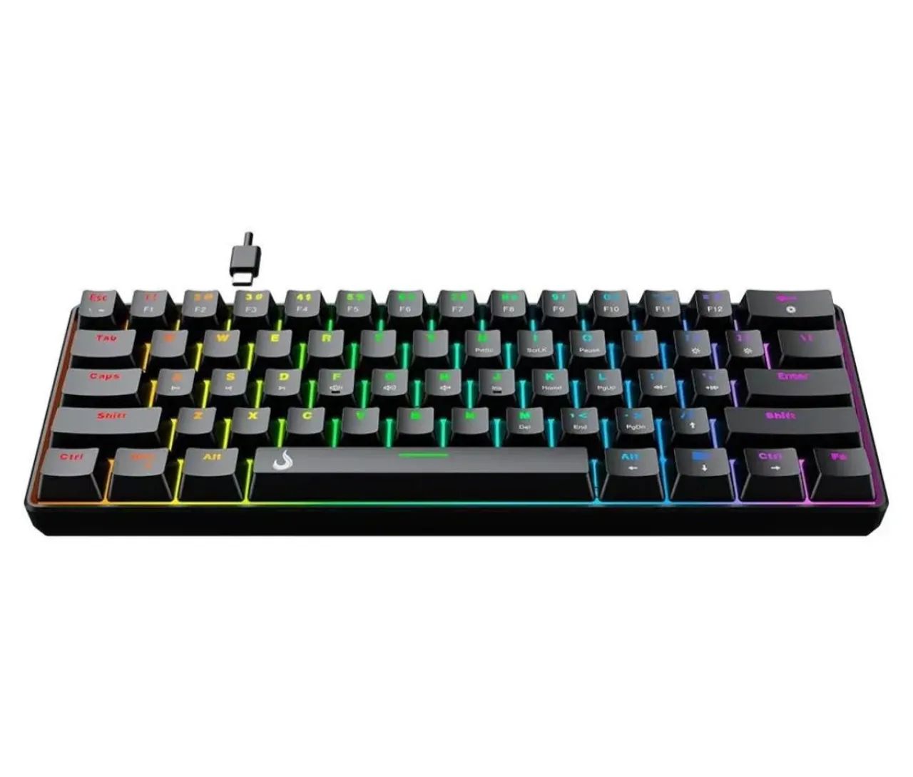 TECLADO MECÂNICO RISE MODE GM1 PRETO - Foto 2
