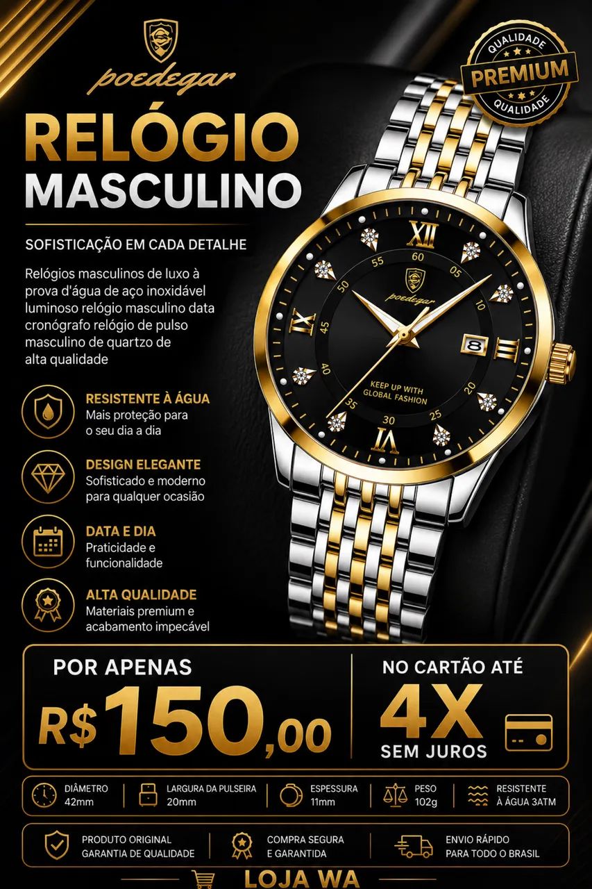Relógio masculino 