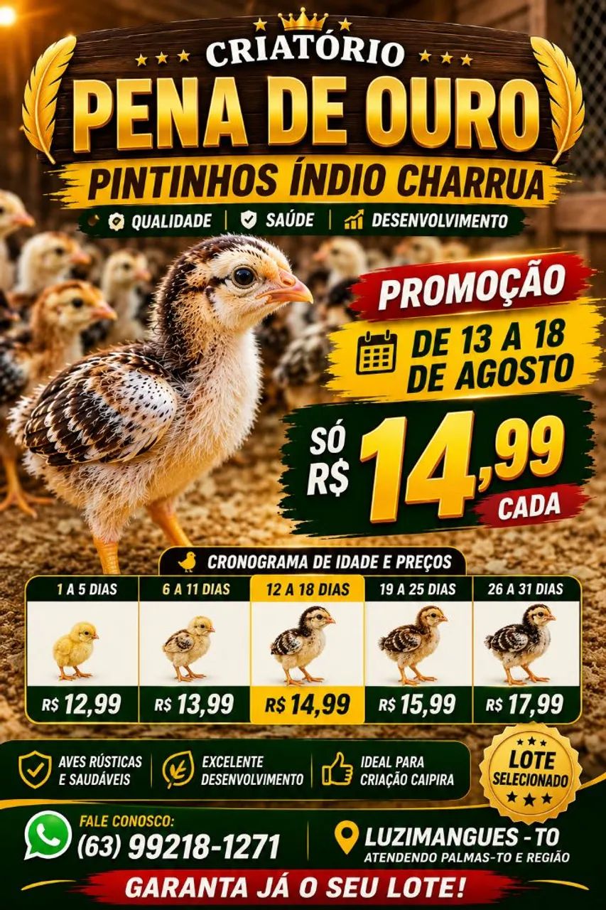 Pintinhos índio charrua 