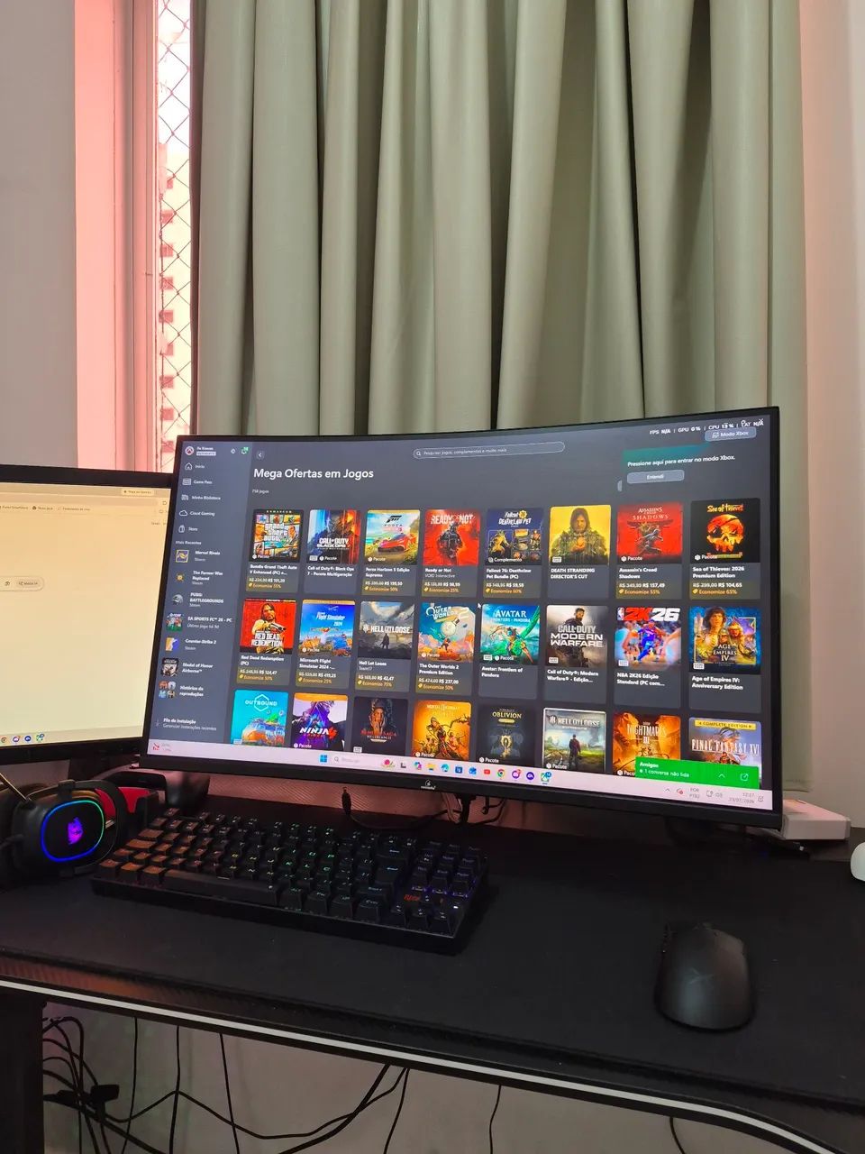 Pc gamer completo  com monitor e acessórios 