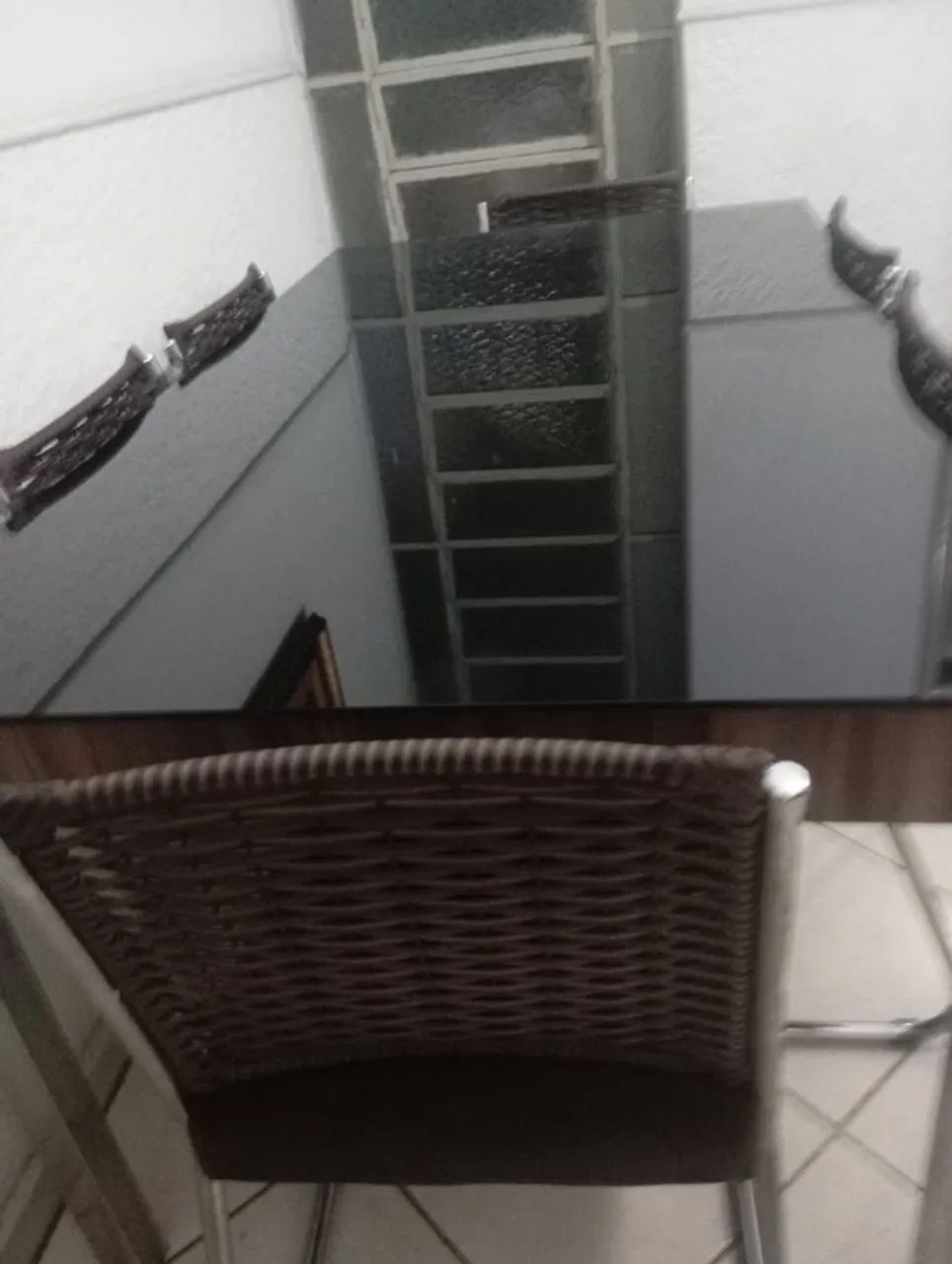 Mesa inox com 6 cadeiras