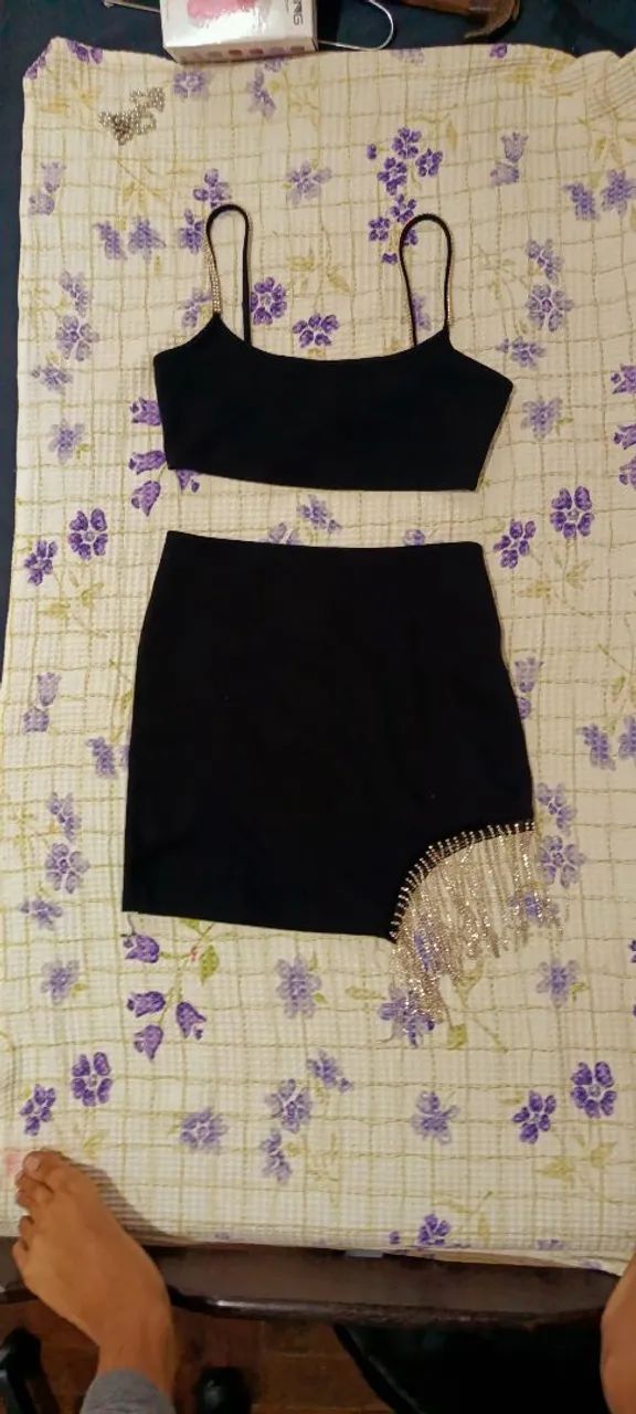 conjunto shein top e saia p - Foto 2