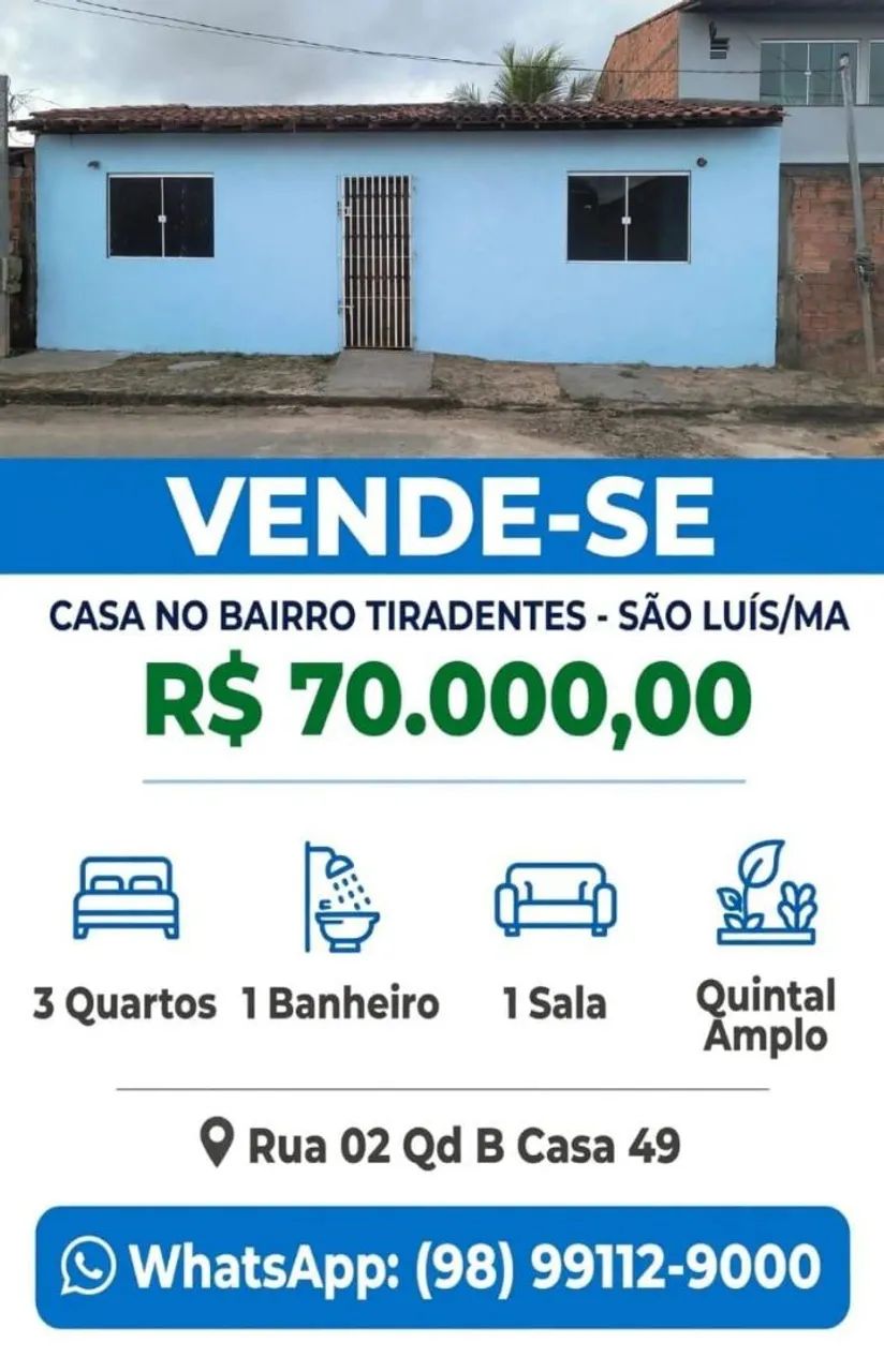 Vende-se excelente casa