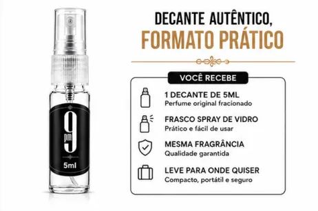 Decante 9PM Afnan 5ml Eau de Parfum Masculino Original - Foto 2