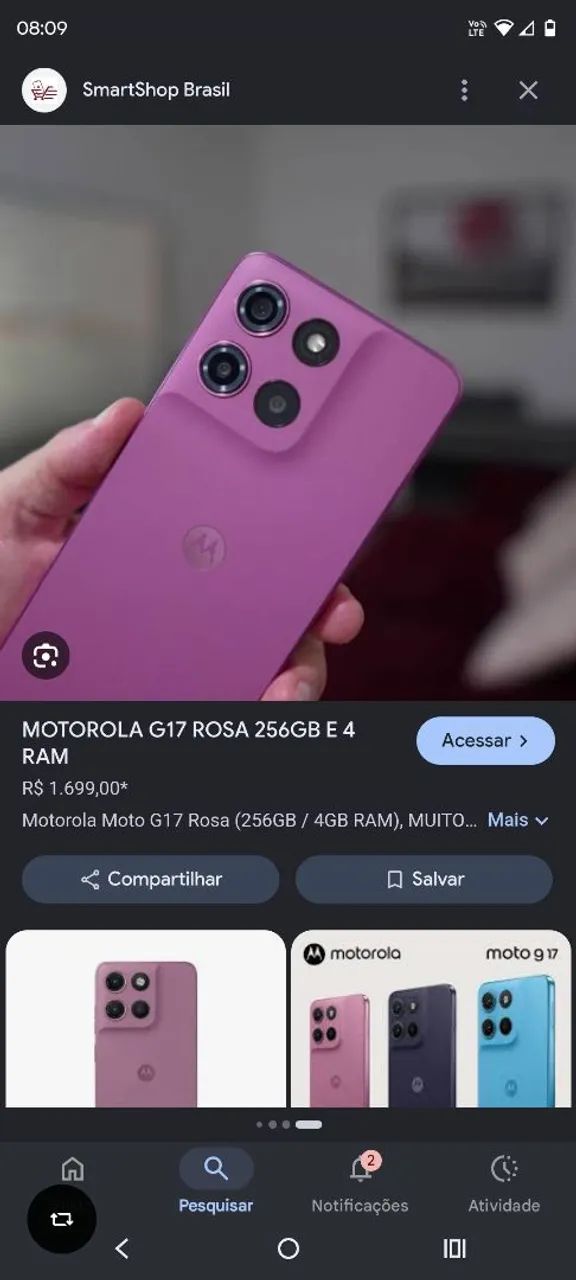 Celular Motorola moto g 17